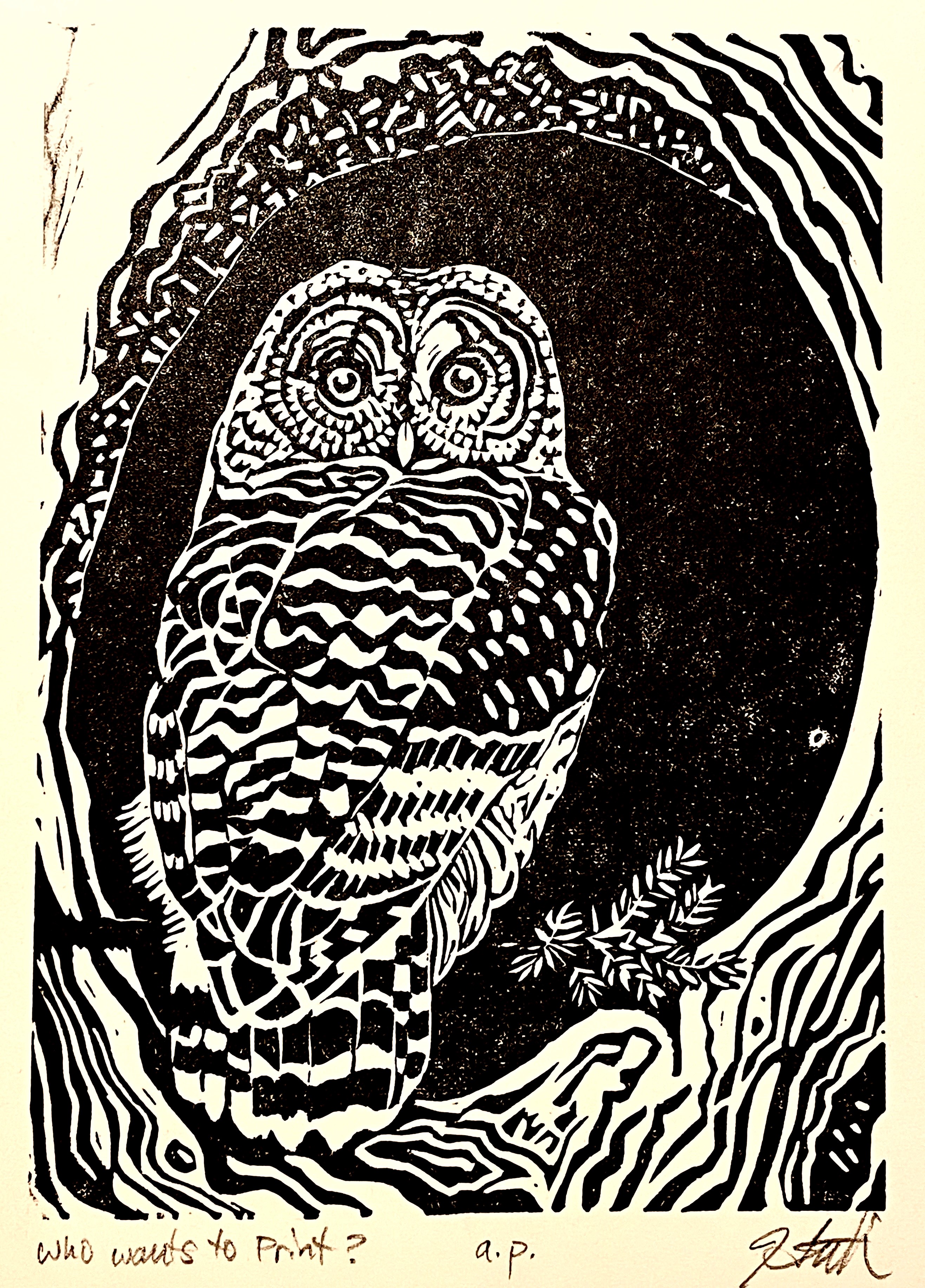 Relief Linocut Carving